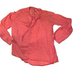 casting France made ITALY linen cott lightweight RESORT WEAR light red t…